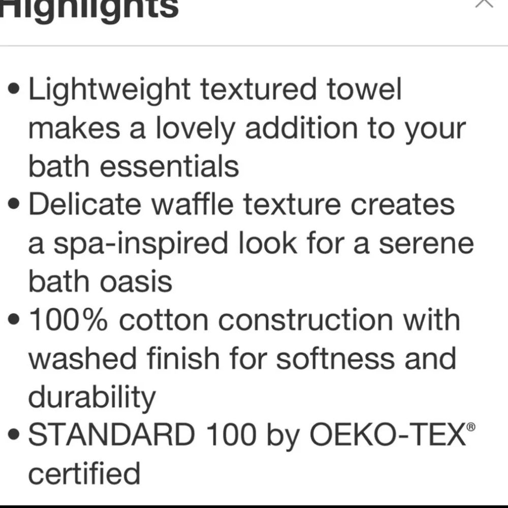 CASALUNA NWT 100% cotton waffle bath towel -dark gray